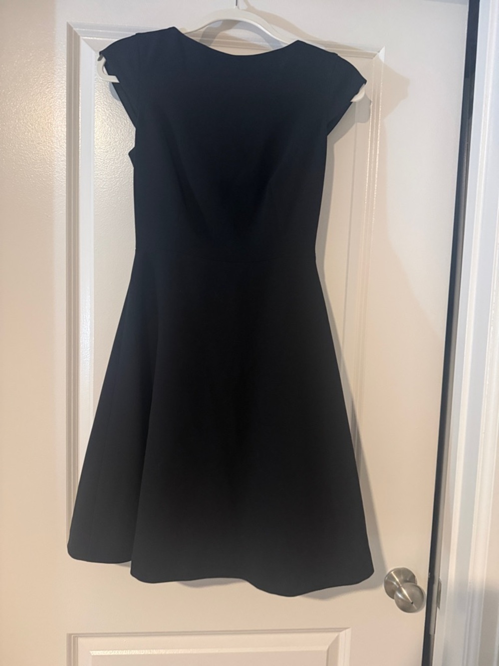 Theory Black Midi Fit-and-Flare Dress